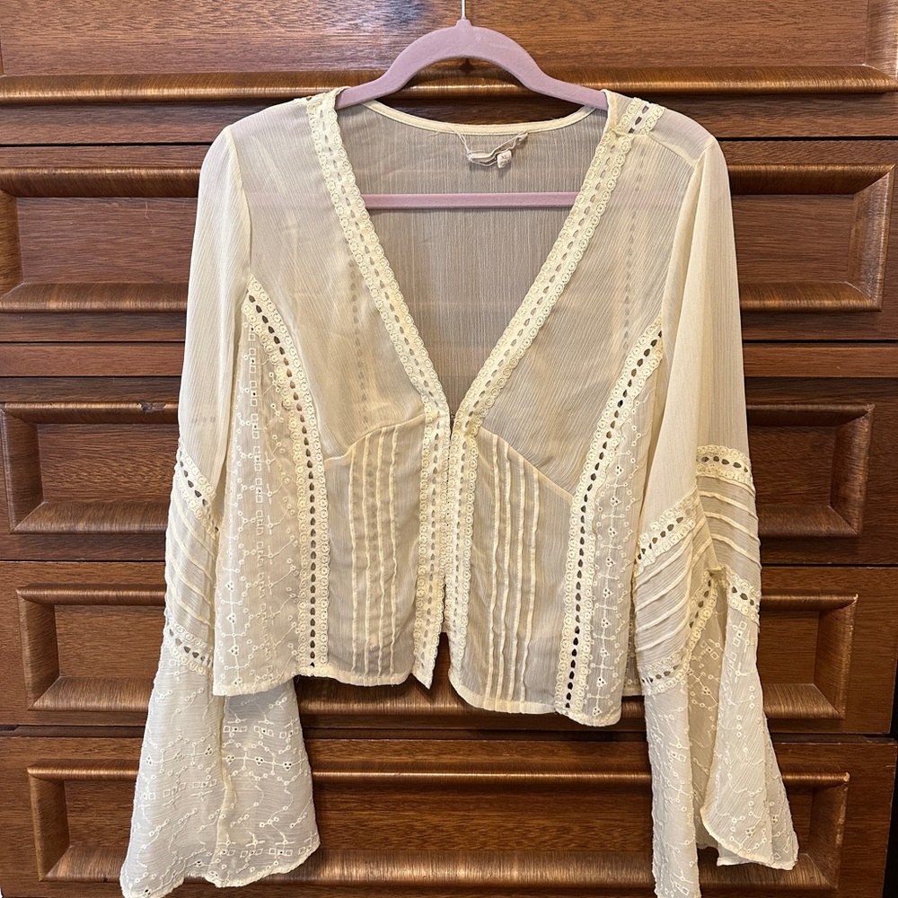 Elegant Cream Women's Top